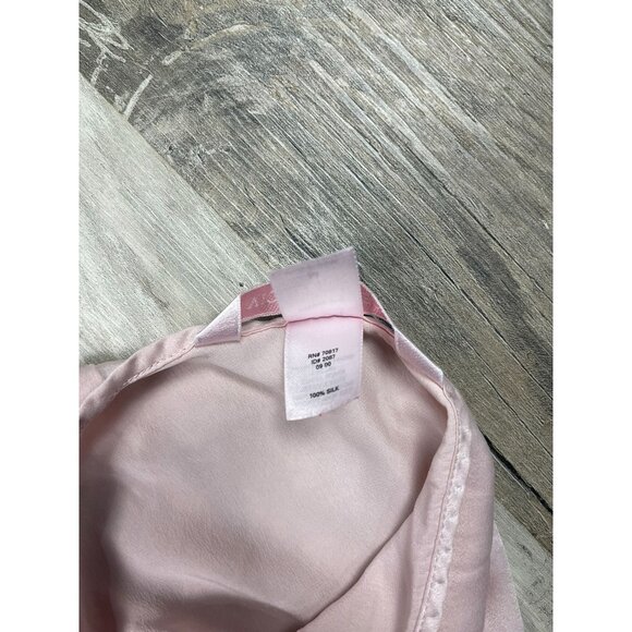 Vtg Y2K Victorias Secret 100% Silk Nightgown Tie Back Medium Pink Slip Lingerie - Picture 6 of 7